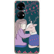 Чохол BoxFace Huawei P50 Girl and deer