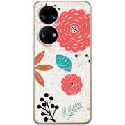 Чохол BoxFace Huawei P50 Line Flowers