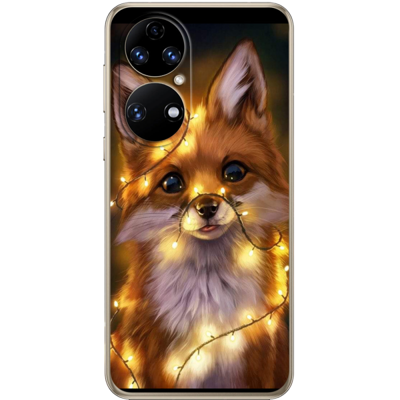 Чохол BoxFace Huawei P50 Різдвяна лисичка
