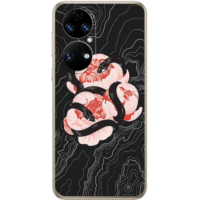 Чохол BoxFace Huawei P50 Snake Rose
