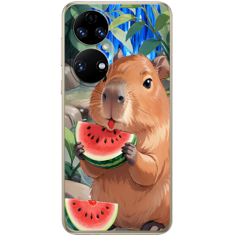 Чохол BoxFace Huawei P50 Капібара з кавуном