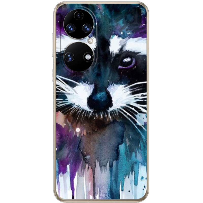 Чохол BoxFace Huawei P50 Акварельный енот