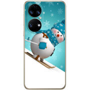 Чохол BoxFace Huawei P50 Skier Snowman