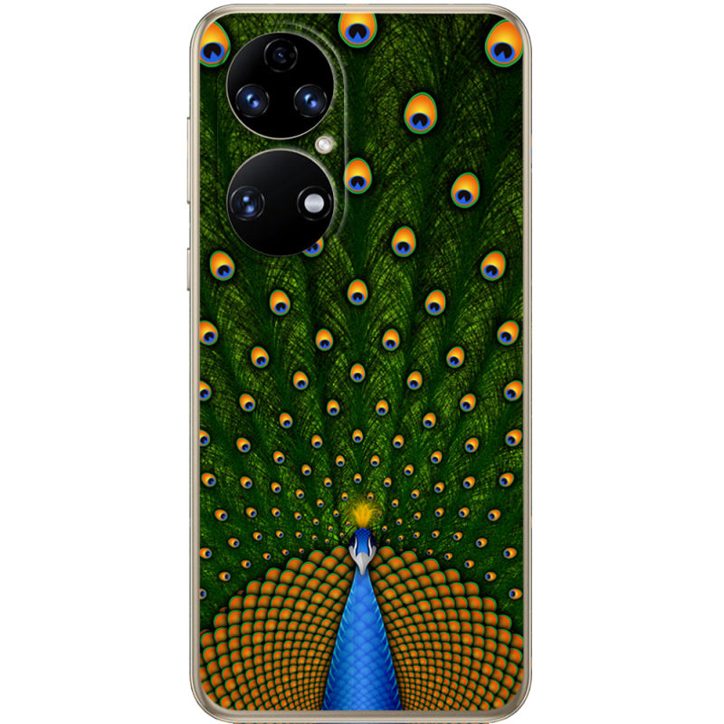 Чохол BoxFace Huawei P50 Peacocks Tail