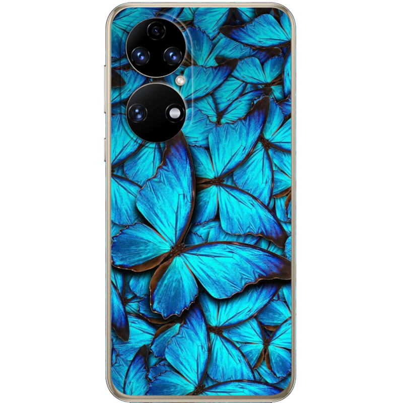 Чохол BoxFace Huawei P50 лазурные бабочки