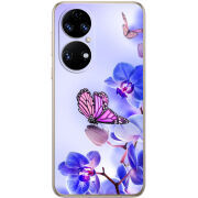 Чохол BoxFace Huawei P50 Orchids and Butterflies