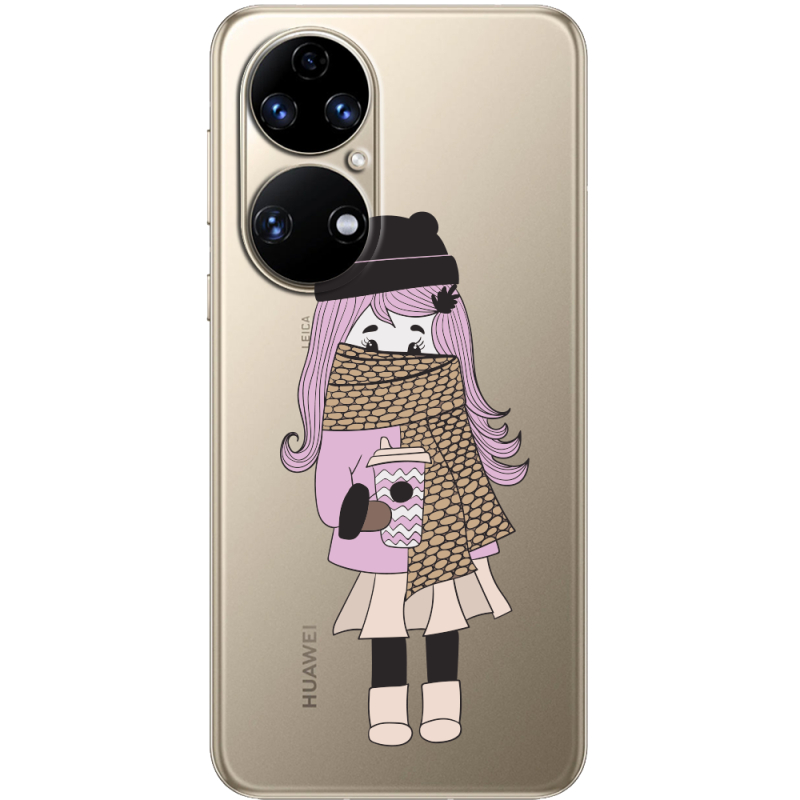 Прозорий чохол BoxFace Huawei P50 Winter Morning Girl