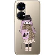 Прозорий чохол BoxFace Huawei P50 Winter Morning Girl