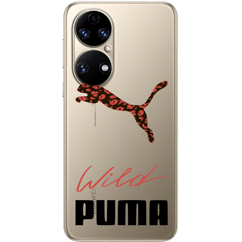 Прозорий чохол BoxFace Huawei P50 Wild Cat