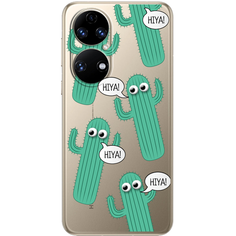 Прозорий чохол BoxFace Huawei P50 с 3D-глазками HIYA
