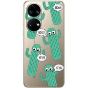 Прозорий чохол BoxFace Huawei P50 с 3D-глазками HIYA