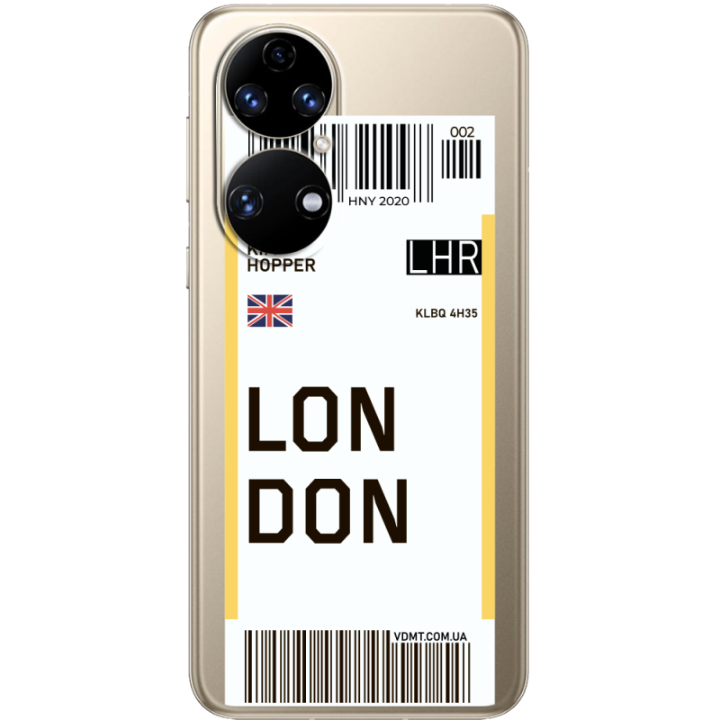 Прозорий чохол BoxFace Huawei P50 Ticket London