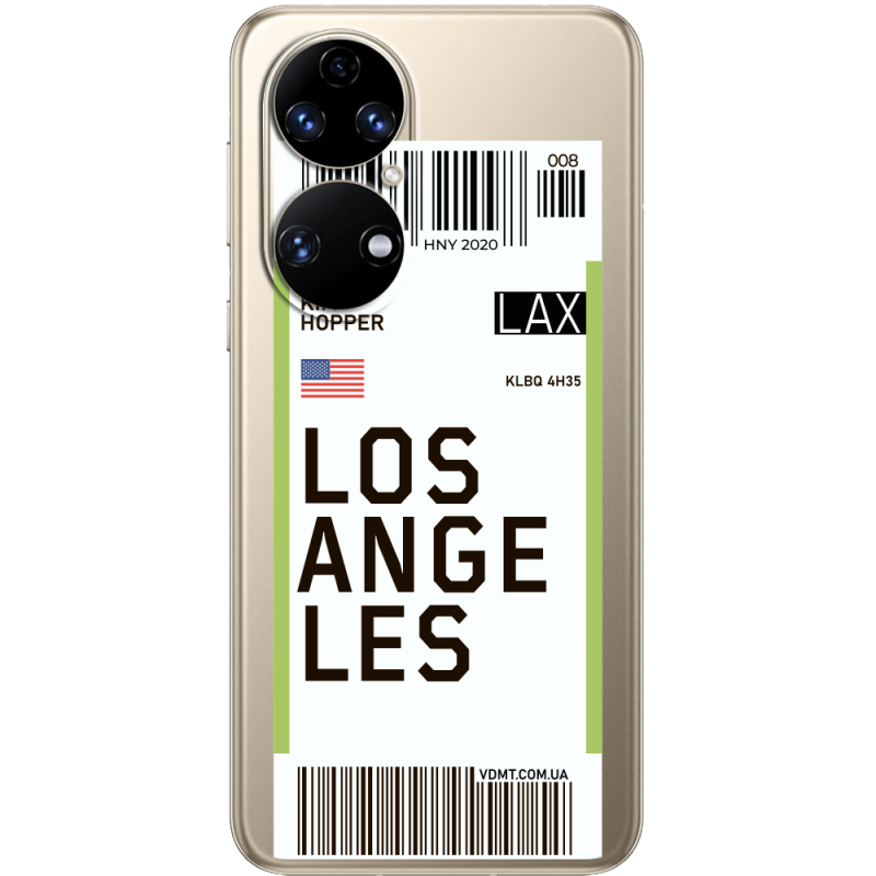 Прозорий чохол BoxFace Huawei P50 Ticket Los Angeles