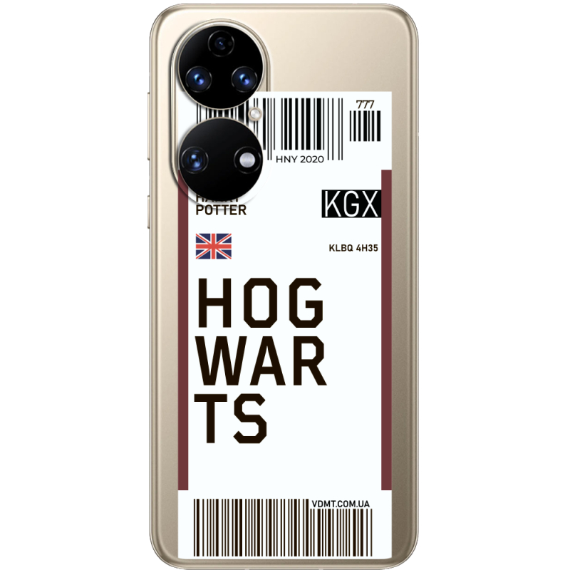 Прозорий чохол BoxFace Huawei P50 Ticket Hogwarts