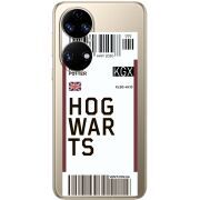 Прозорий чохол BoxFace Huawei P50 Ticket Hogwarts