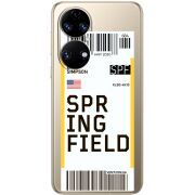 Прозорий чохол BoxFace Huawei P50 Ticket Springfield