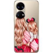 Прозорий чохол BoxFace Huawei P50 Mouse Girls