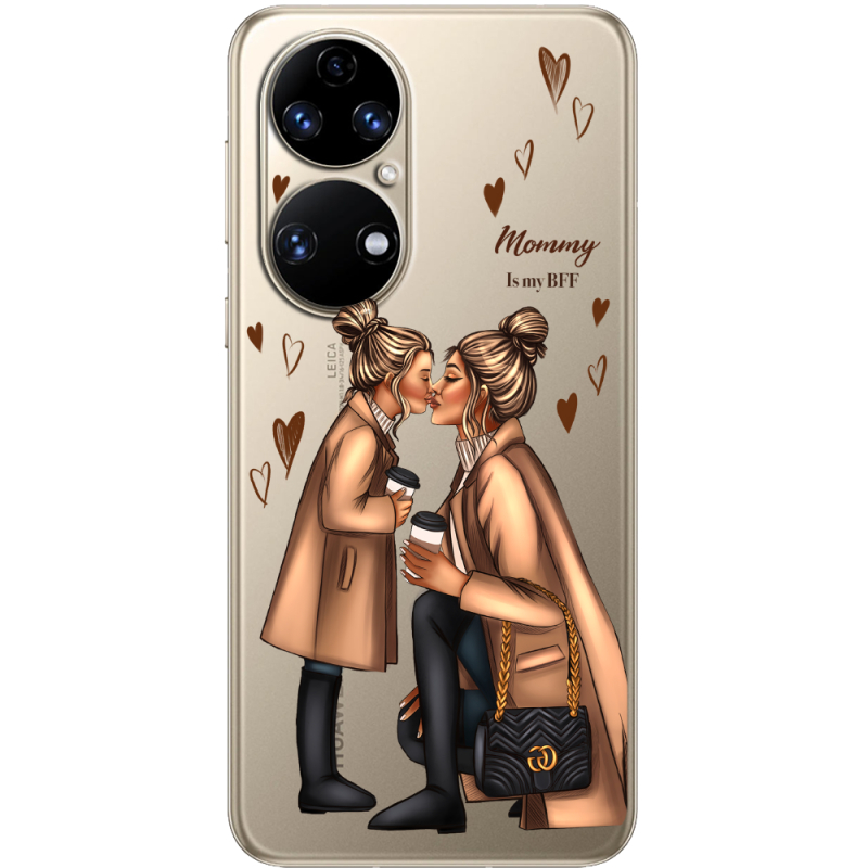Прозорий чохол BoxFace Huawei P50 Mommy Is My BFF