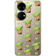 Прозорий чохол BoxFace Huawei P50 Pattern Baby Yoda