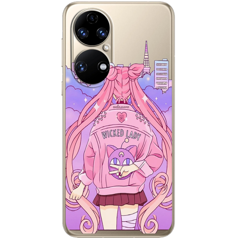 Прозорий чохол BoxFace Huawei P50 Wiked Lady