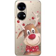 Прозорий чохол BoxFace Huawei P50 Winter Deer