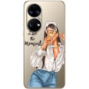 Прозорий чохол BoxFace Huawei P50 Live The Moment
