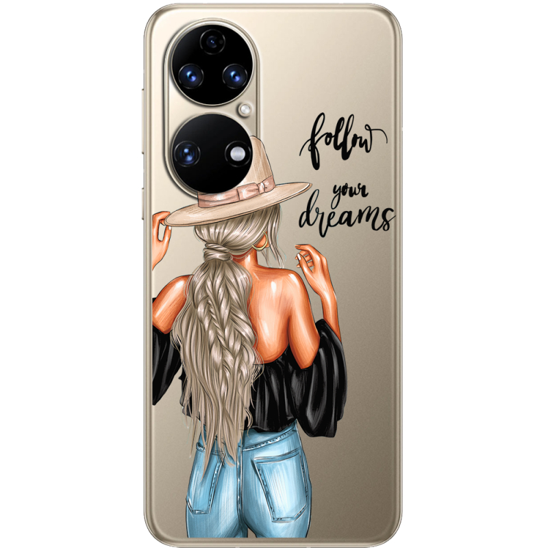 Прозорий чохол BoxFace Huawei P50 Follow Your Dreams