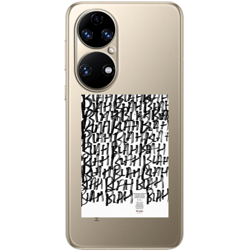 Прозорий чохол BoxFace Huawei P50 Blah Blah