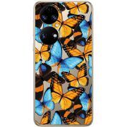 Прозорий чохол BoxFace Huawei P50 Butterfly Morpho