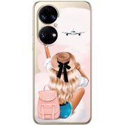 Прозорий чохол BoxFace Huawei P50 Travel Girl