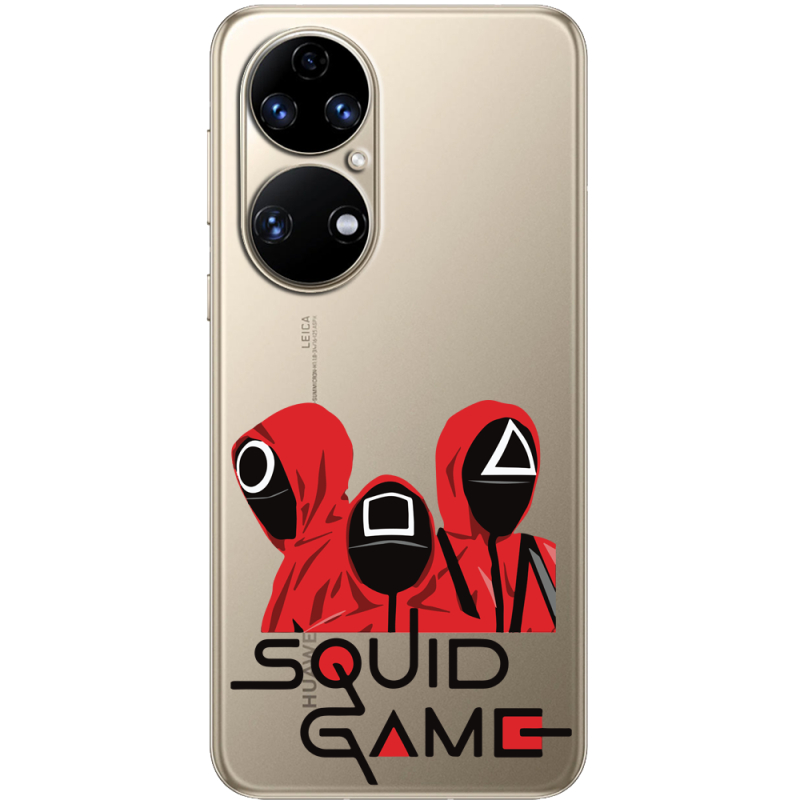Прозорий чохол BoxFace Huawei P50 siquid game люди в красном