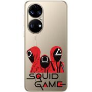 Прозорий чохол BoxFace Huawei P50 siquid game люди в красном