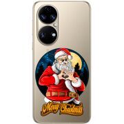 Прозорий чохол BoxFace Huawei P50 Cool Santa