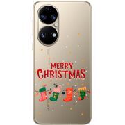 Прозорий чохол BoxFace Huawei P50 Merry Christmas