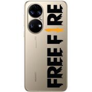 Прозорий чохол BoxFace Huawei P50 Free Fire Black Logo
