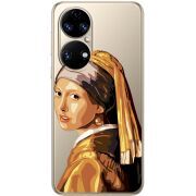 Прозорий чохол BoxFace Huawei P50 Девушка с жемчужной серёжкой