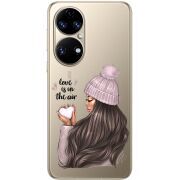 Прозорий чохол BoxFace Huawei P50 love is in the air