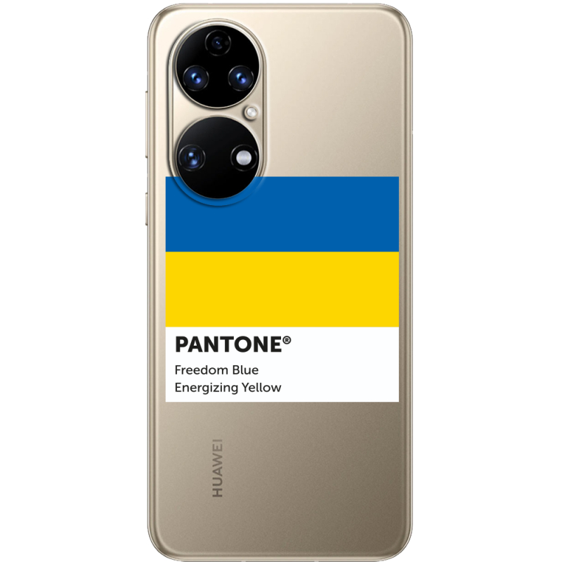 Прозорий чохол BoxFace Huawei P50 Pantone вільний синій