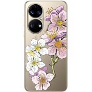 Прозорий чохол BoxFace Huawei P50 Cherry Blossom