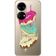 Прозорий чохол BoxFace Huawei P50 Donuts