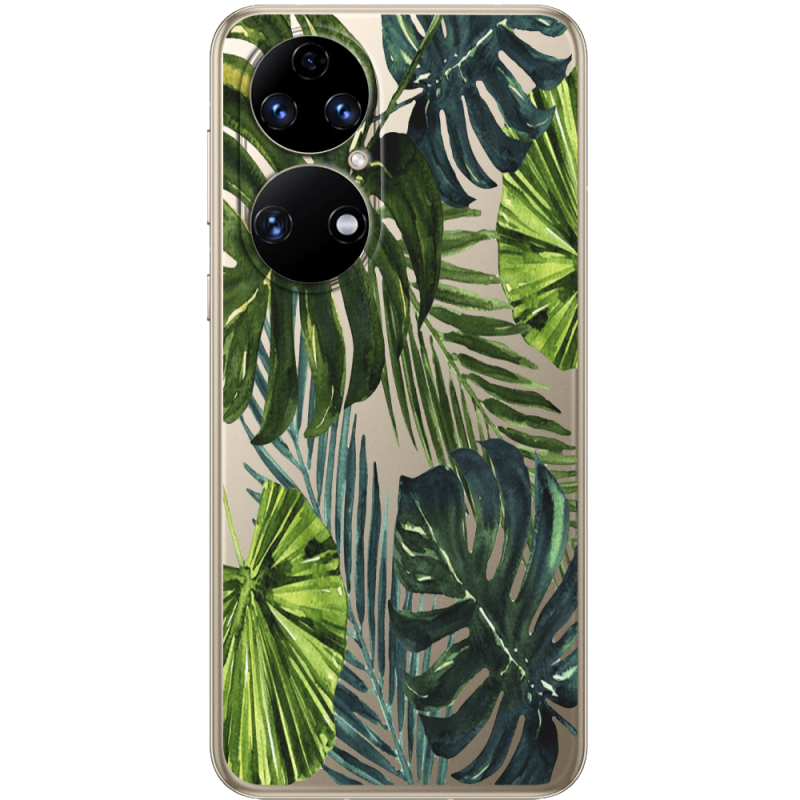 Прозорий чохол BoxFace Huawei P50 Palm Tree