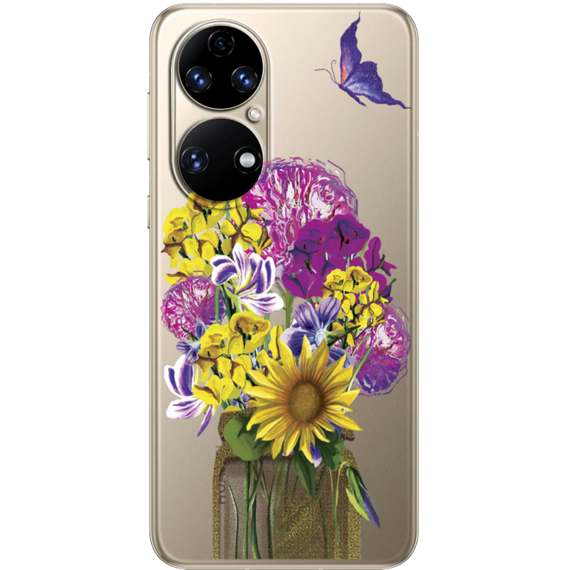 Прозорий чохол BoxFace Huawei P50 My Bouquet