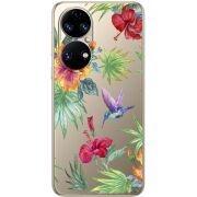 Прозорий чохол BoxFace Huawei P50 Tropical