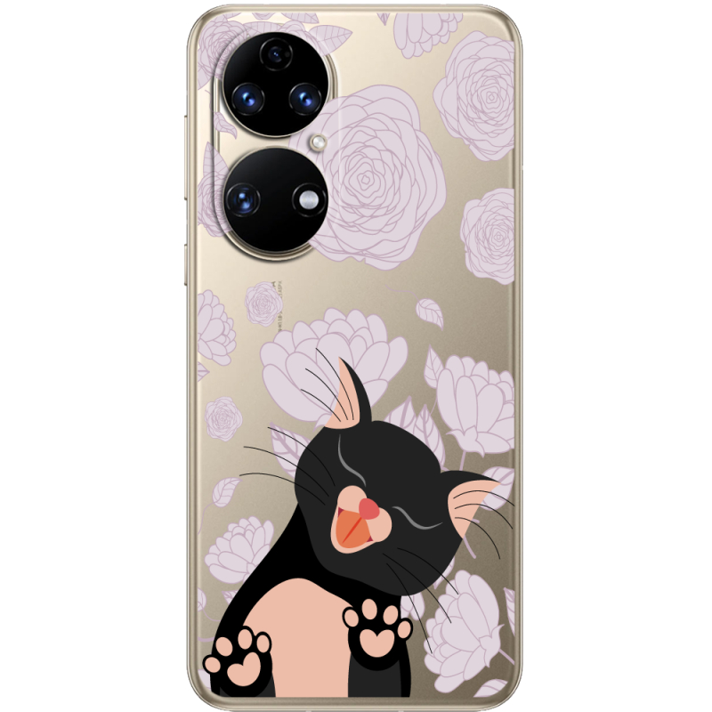 Прозорий чохол BoxFace Huawei P50 Meow