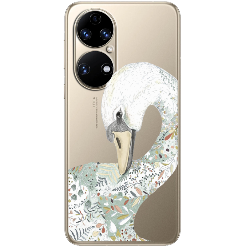 Прозорий чохол BoxFace Huawei P50 Swan