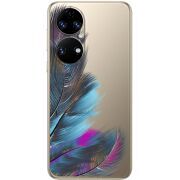 Прозорий чохол BoxFace Huawei P50 Feathers