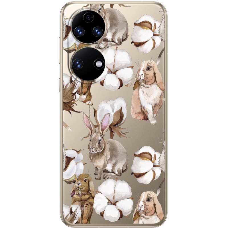 Прозорий чохол BoxFace Huawei P50 Cotton and Rabbits
