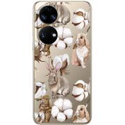 Прозорий чохол BoxFace Huawei P50 Cotton and Rabbits
