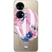 Чохол зі стразами Huawei P50 Pink Air Baloon