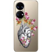 Чохол зі стразами Huawei P50 Heart